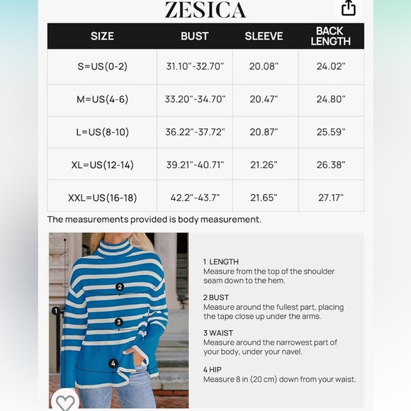 NWT Zesica Fall Mock Neck Sweater - Picture 5 of 11